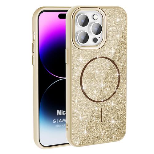 Microsonic Apple iPhone 14 Pro Max Kılıf GlamGrip Luxe Gold