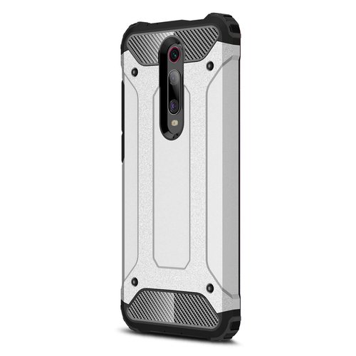 Microsonic Xiaomi Mi 9T Kılıf Rugged Armor Gümüş