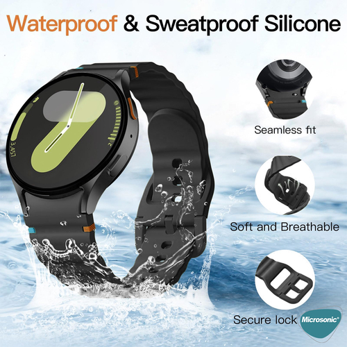 Microsonic Samsung Galaxy Watch 6 Classic 47mm Kordon ProMotion Sport Siyah