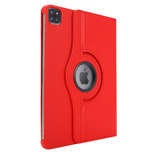 Microsonic Apple iPad Pro 11 2025 Kılıf (A3357-A3358) 360 Rotating Stand Deri Kırmızı