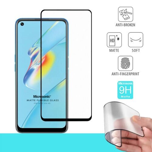 Microsonic Oppo A54 4G Seramik Matte Flexible Ekran Koruyucu Siyah