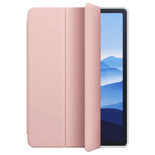Microsonic Apple iPad Pro 11 2025 Kılıf (A3357-A3358) Slim Translucent Back Smart Cover Rose Gold