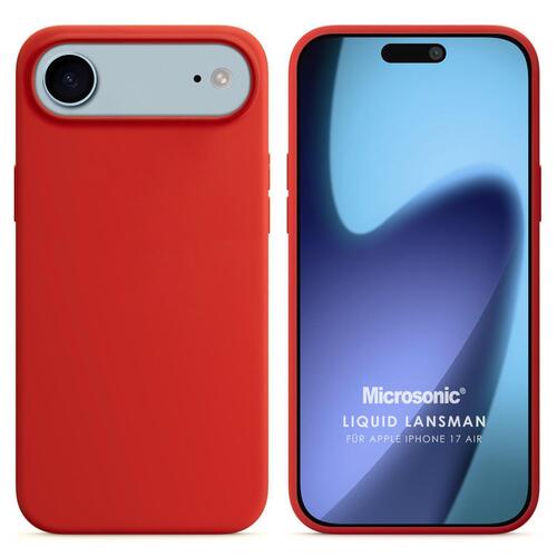 Microsonic Apple iPhone 17 Air Kılıf Liquid Lansman Silikon Kırmızı