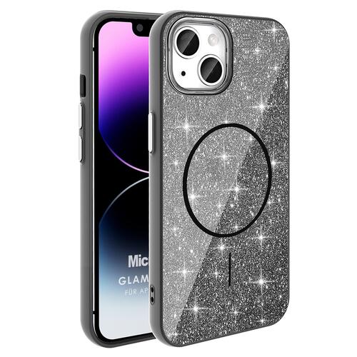 Microsonic Apple iPhone 13 Kılıf GlamGrip Luxe Siyah