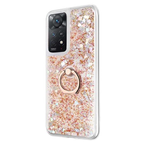 Microsonic Xiaomi Redmi Note 11 Pro 5G Kılıf Glitter Liquid Holder Gold