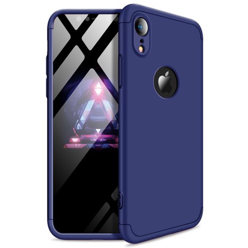 Microsonic Apple iPhone XR (6.1'') Kılıf Double Dip 360 Protective Lacivert