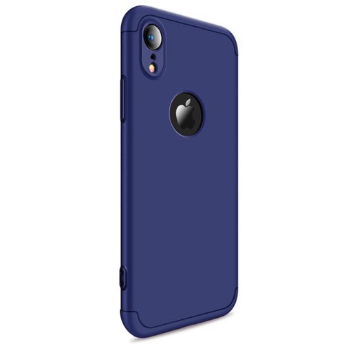 Microsonic Apple iPhone XR (6.1'') Kılıf Double Dip 360 Protective Lacivert