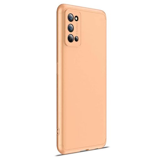 Microsonic Realme 7 Pro Kılıf Double Dip 360 Protective Gold