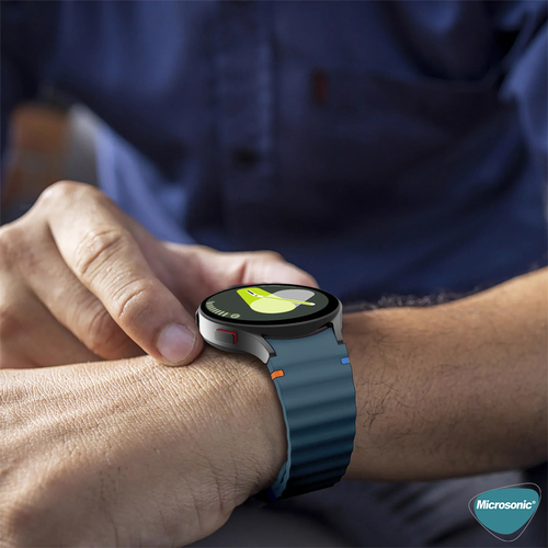 Microsonic Samsung Galaxy Watch 6 Classic 47mm Kordon ProMotion Sport Mavi