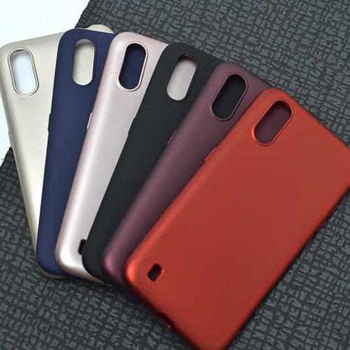 Microsonic Matte Silicone Samsung Galaxy A01 Kılıf Siyah