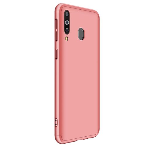 Microsonic Samsung Galaxy M30 Kılıf Double Dip 360 Protective Rose Gold