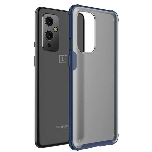 Microsonic OnePlus 9 Kılıf Frosted Frame Lacivert