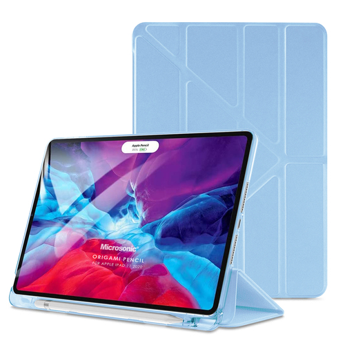 Microsonic Apple iPad Pro 11 2025 Kılıf (A3357-A3358) Origami Pencil Mavi