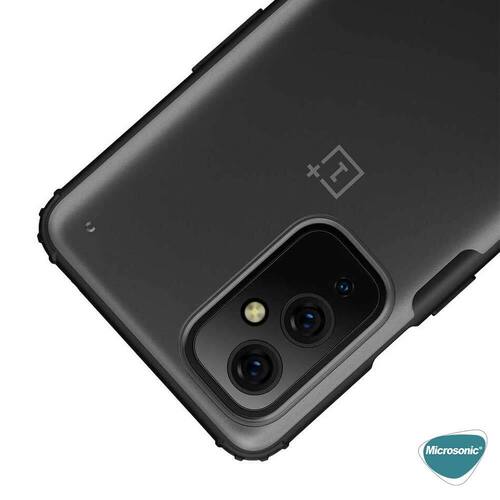 Microsonic OnePlus 9 Kılıf Frosted Frame Kırmızı