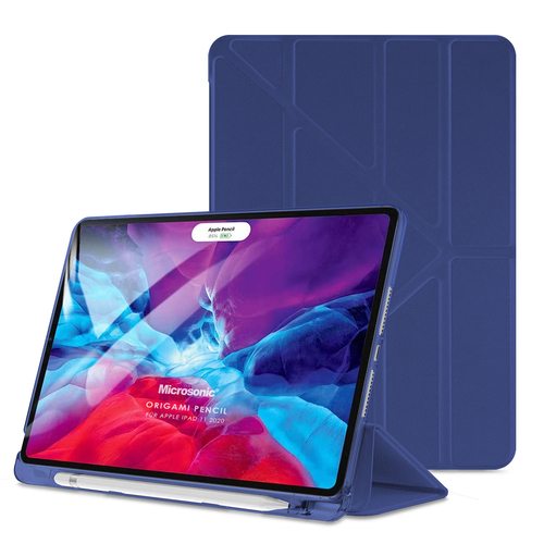 Microsonic Apple iPad Pro 11 2025 Kılıf (A3357-A3358) Origami Pencil Lacivert