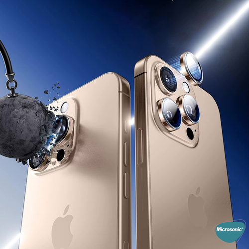Microsonic Apple iPhone 17 Pro Max Tekli Kamera Lens Koruma Camı Gold
