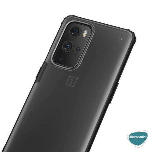 Microsonic OnePlus 9 Pro Kılıf Frosted Frame Kırmızı