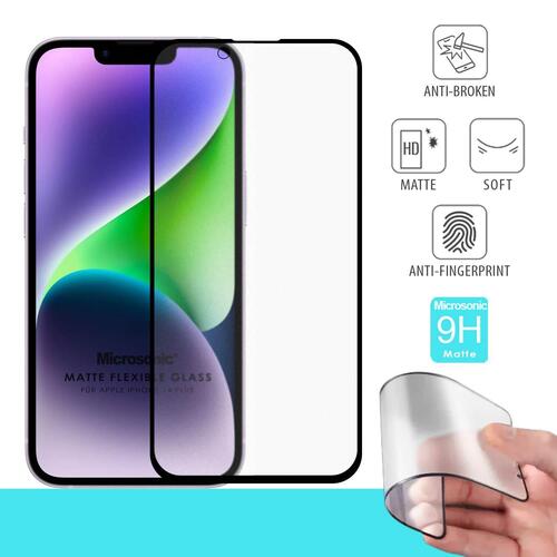 Microsonic Apple iPhone 14 Plus Seramik Matte Flexible Ekran Koruyucu Siyah