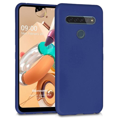 Microsonic Matte Silicone LG K41S Kılıf Lacivert