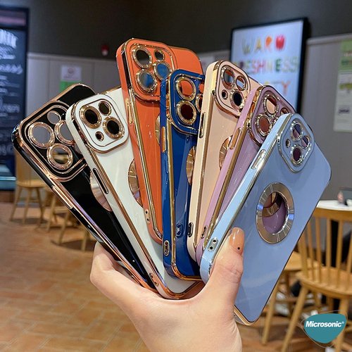 Microsonic Apple iPhone 14 Pro Kılıf Flash Stamp Rose Gold