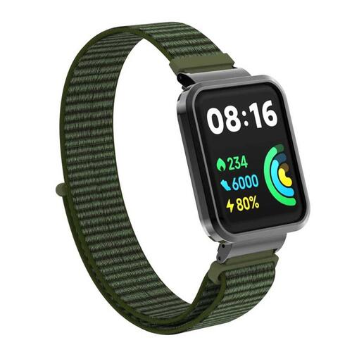 Microsonic Xiaomi Poco Watch Hasırlı Kordon Woven Sport Loop Koyu Yeşil