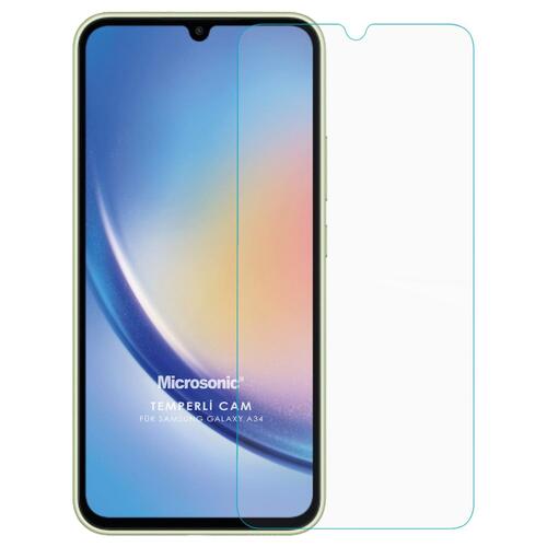 Microsonic Samsung Galaxy A34 Tempered Glass Cam Ekran Koruyucu