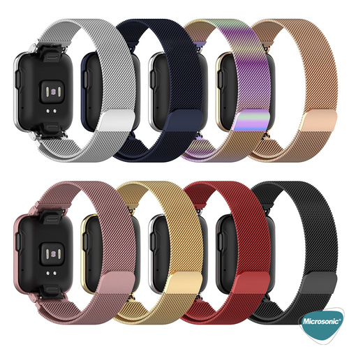 Microsonic Xiaomi Poco Watch Milanese Loop Kordon Çok Renkli