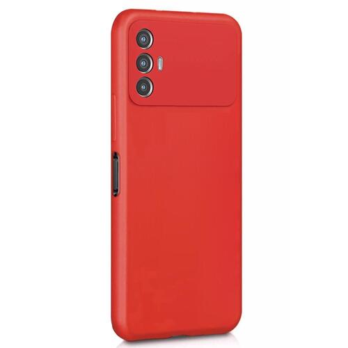 Microsonic Matte Silicone TECNO Spark 8 Pro Kılıf Kırmızı