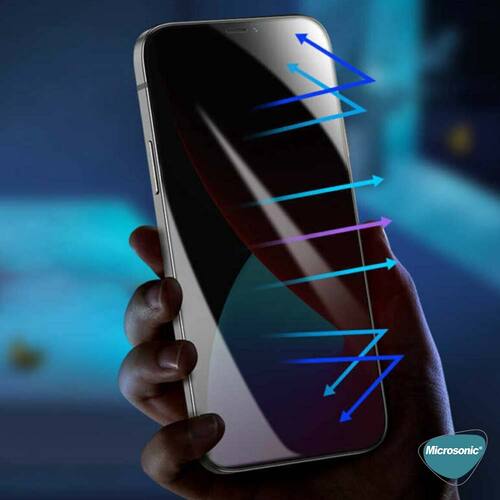 Microsonic Apple iPhone 17 Pro Privacy 5D Gizlilik Filtreli Cam Ekran Koruyucu Siyah