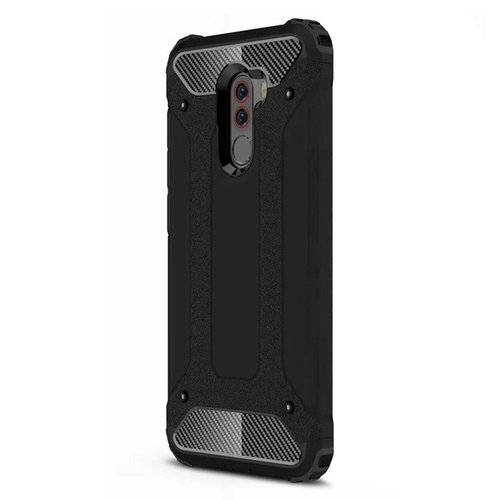 Microsonic Xiaomi Pocophone F1 Kılıf Rugged Armor Siyah