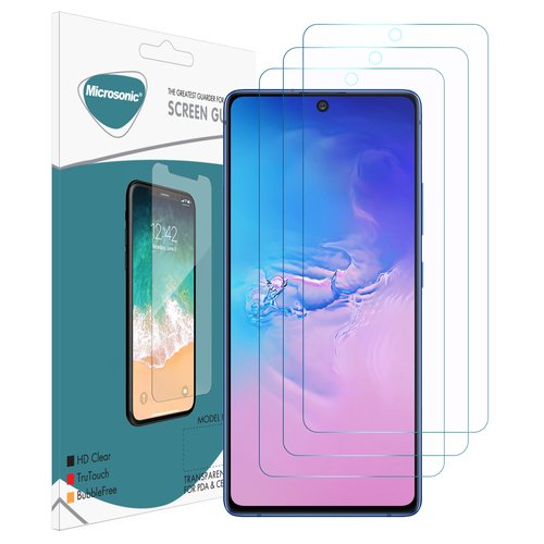 Microsonic Samsung Galaxy S10 Lite Ekran Koruyucu Nano Cam (3'lü Paket)