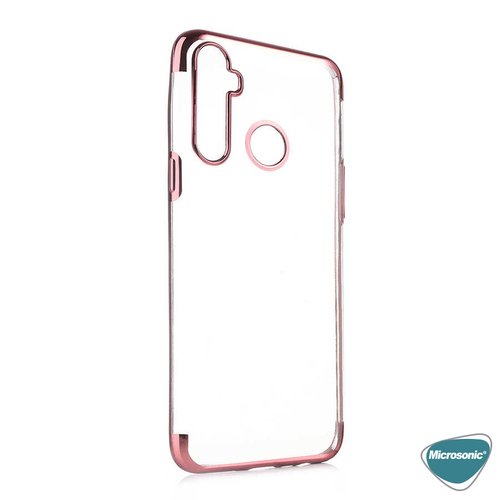 Microsonic Realme 6i Kılıf Skyfall Transparent Clear Rose Gold