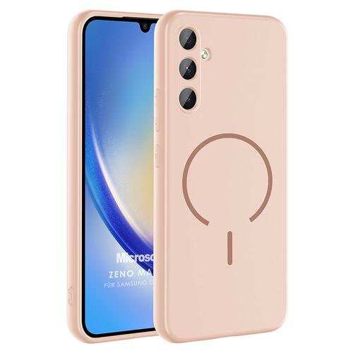 Microsonic Samsung Galaxy A34 Kılıf Zeno MagSafe Rose Gold
