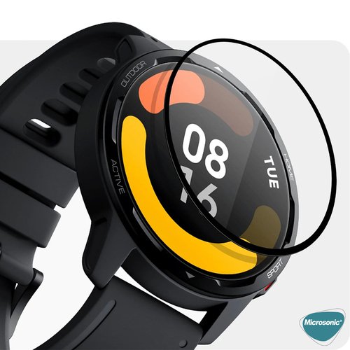 Microsonic Xiaomi Watch S3 Tam Kaplayan Nano Cam Ekran Koruyucu Siyah