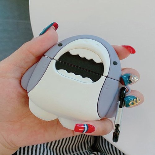 Microsonic AirPods Pro Kılıf Cartoon Figürlü Silikon Köpekbalığı