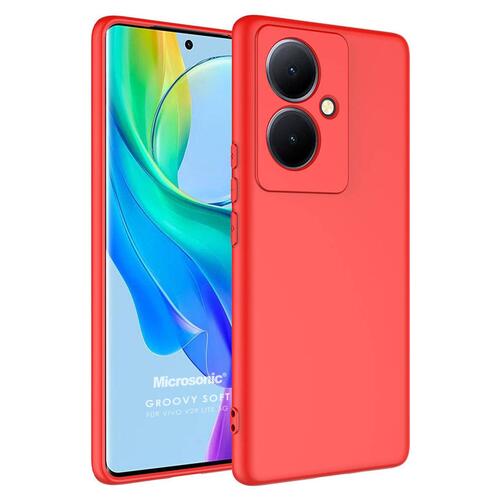 Microsonic Vivo V29 Lite 5G Kılıf Groovy Soft Kırmızı