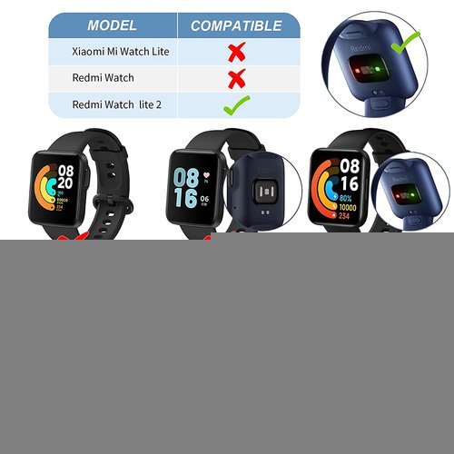 Microsonic Xiaomi Poco Watch Kordon, Silicone Sport Band Beyaz