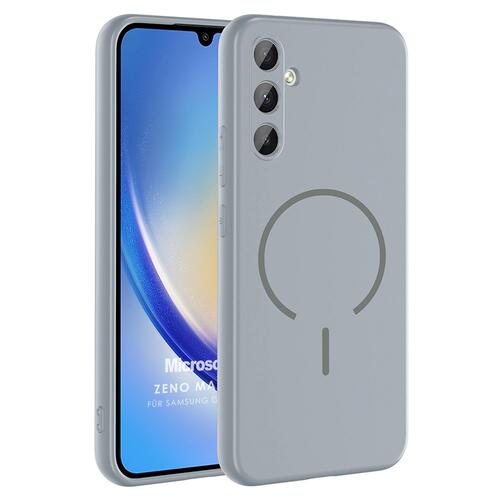 Microsonic Samsung Galaxy A34 Kılıf Zeno MagSafe Gri