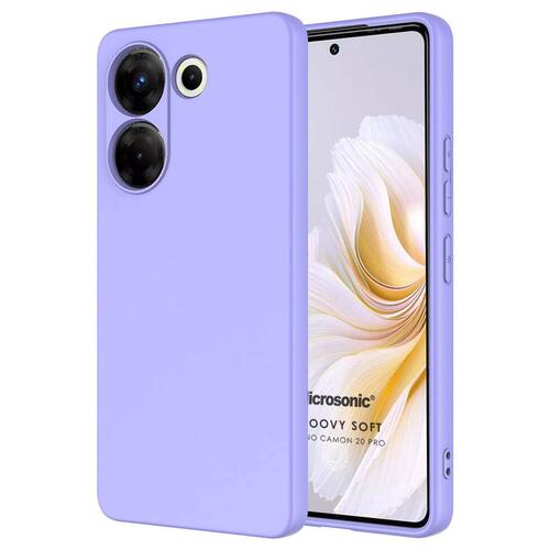 Microsonic TECNO Camon 20 Kılıf Groovy Soft Lila