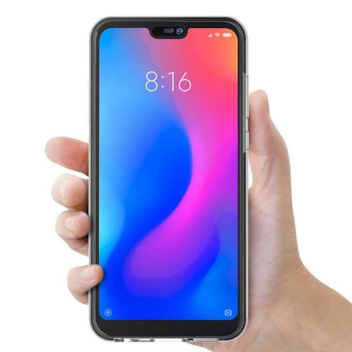 Microsonic Xiaomi Mi A2 Lite Kılıf 6 tarafı tam full koruma 360 Clear Soft Şeffaf