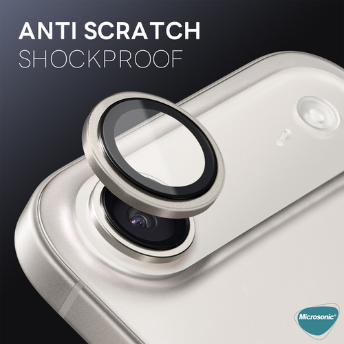 Microsonic Apple iPhone 17 Air Tekli Kamera Lens Koruma Camı Mavi