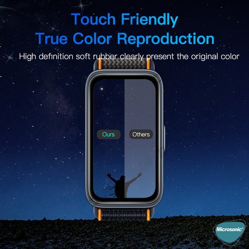 Microsonic Xiaomi Smart Band 9 Active Tam Kaplayan Nano Cam Ekran Koruyucu Siyah