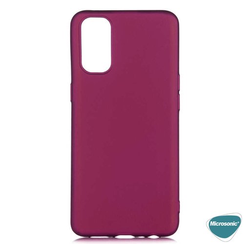 Microsonic Matte Silicone Realme 7 Pro Kılıf Mor