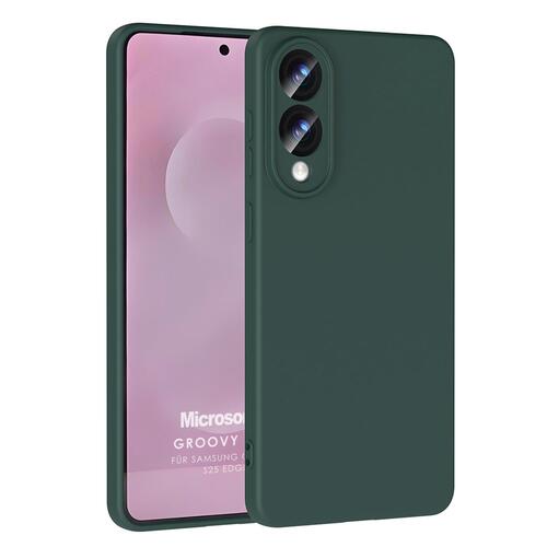 Microsonic Samsung Galaxy S25 Edge Kılıf Groovy Soft Koyu Yeşil