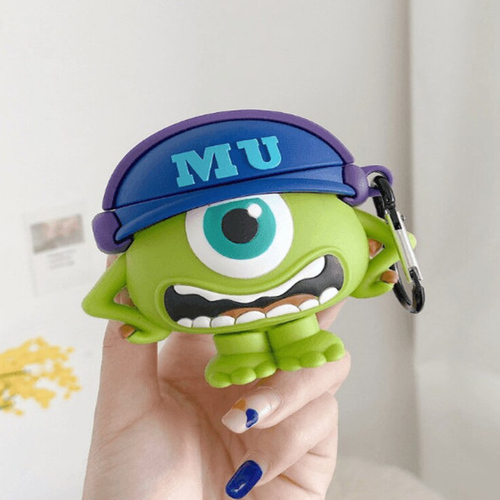 Microsonic AirPods Pro 3 Kılıf Cartoon Figürlü Silikon Crtn-Fgr-Mnstr-Mke