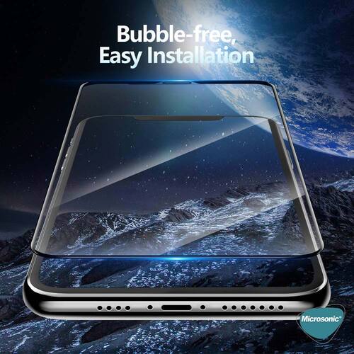 Microsonic Apple iPhone 17 Air Tam Kaplayan Temperli Cam Ekran Koruyucu Siyah