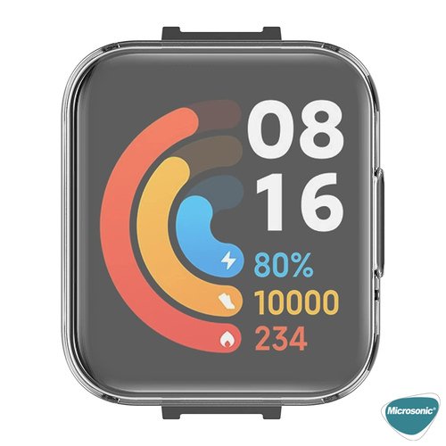 Microsonic Xiaomi Poco Watch Kılıf 360 Full Round Soft Silicone Şeffaf