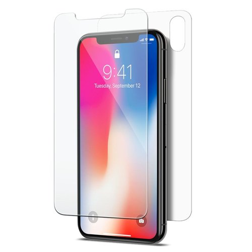 Microsonic Apple iPhone XS (5.8'') Ön + Arka Nano Cam Ekran koruyucu Kırılmaz film