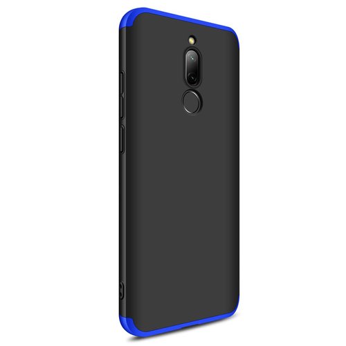 Microsonic Xiaomi Redmi 8 Kılıf Double Dip 360 Protective Siyah Mavi