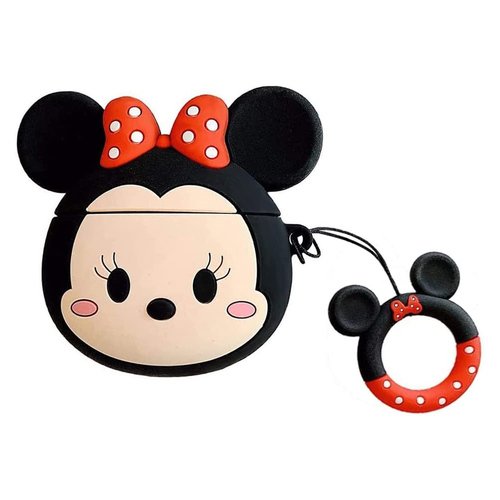 Microsonic AirPods Pro Kılıf Cartoon Figürlü Silikon Minnie Mouse